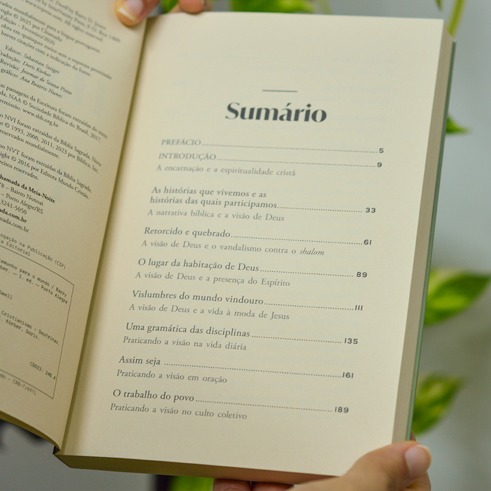 Foto do Sumário do Livro Habitar com Deus